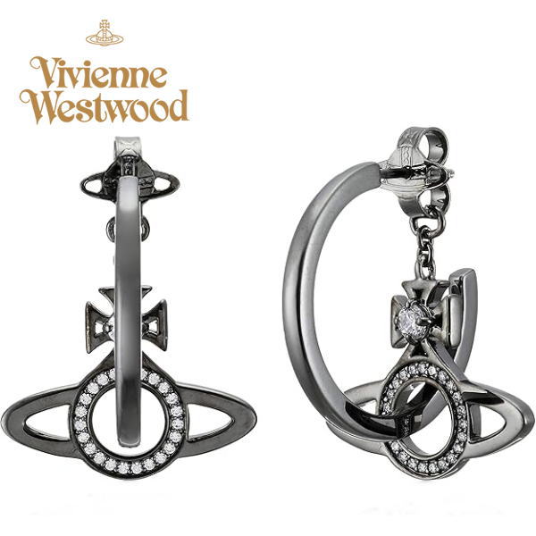 Vivienne Westwood ヴィヴィアン・ウエストウッド ピアス ガンメタリックオーヴ MIRANDA ミランダ 62010105-S104 No-11 ギフト プレゼント