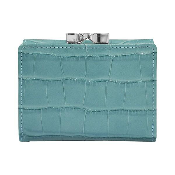 Vivienne Westwood ヴィヴィアンウエストウッド 三つ折り財布（小銭ガマ口）CROCODILE 51010018-L0039-PF K403 LIGHT BLUE/SILVER_1