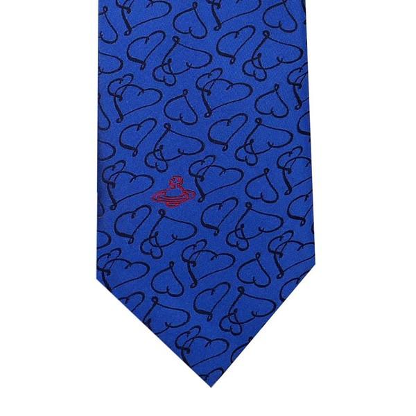 ヴィヴィアンウエストウッド ネクタイ ハートペイズリー系 ロイヤル