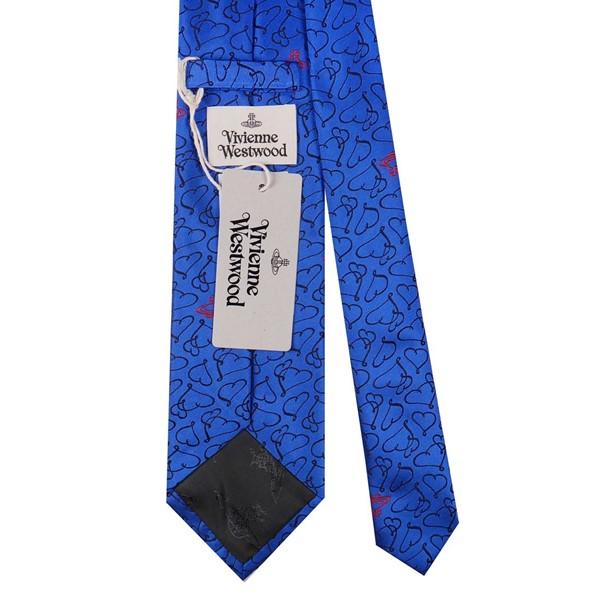 ヴィヴィアンウエストウッド ネクタイ ハートペイズリー系 ロイヤル
