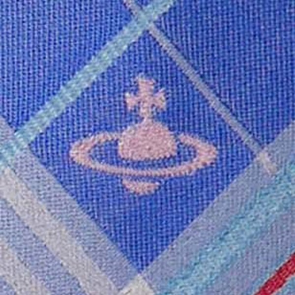 ヴィヴィアンウエストウッド ネクタイ チェック系 ブルー イタリー製