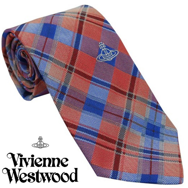 Vivienne Westwood ヴィヴィアン・ウェストウッド ネクタイ チェック柄 レッド系 イタリー製 シルク100％ 81050004-W0101-H401-REDAW24の通販は 11,138円