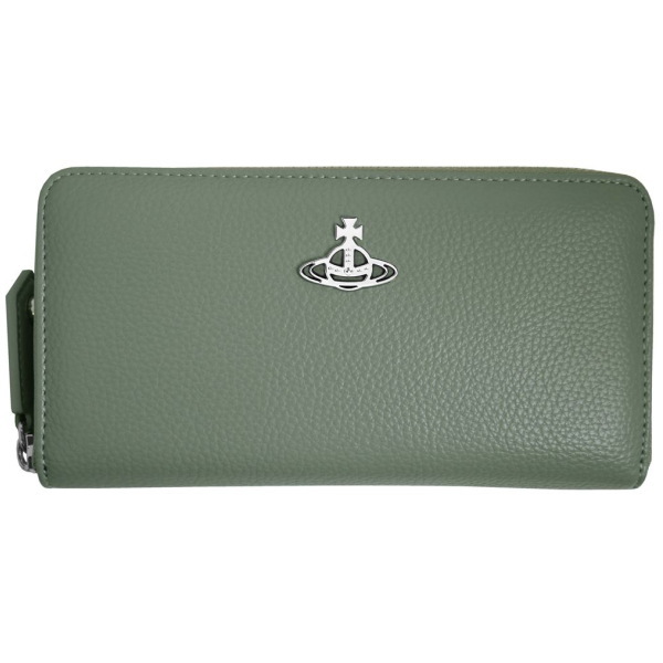 Vivienne Westwood ヴィヴィアンウエストウッド ラウンドジップ財布 CLASSIC 51050023-S000D-222 M404 PALE GREEN