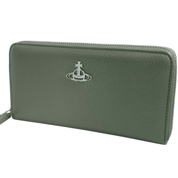 Vivienne Westwood ヴィヴィアンウエストウッド ラウンドジップ財布 CLASSIC 51050023-S000D-222 M404 PALE GREEN_2