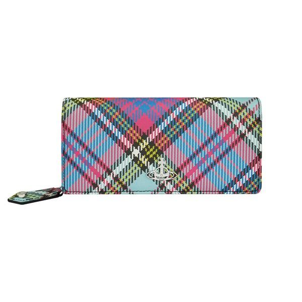 Vivienne Westwood ヴィヴィアンウエストウッド 二つ折り長財布 イタリー製 51060025-S000V BIOGREEN SAFFIANO PRINTED O102 McANDY Tartan