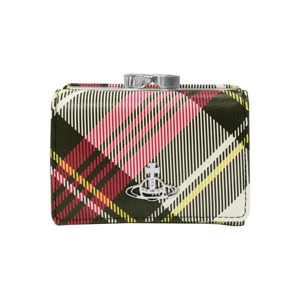 Vivienne Westwood ヴィヴィアン・ウエストウッド DERBY イタリー製 51010018-S0012-PF 3つ折り財布（小銭ガマ口）BIOGREEN SAFFIANO PRINTED3 O101 NEW EXHIBITION TARTAN