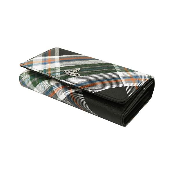 Vivienne Westwood ヴィヴィアン・ウエストウッド 長財布 DERBY イタリー製 51060025-S0012 二つ折り長財布 BIOGREEN SAFFIANO PRINTED O102 DERBYTARTANGREEN_2