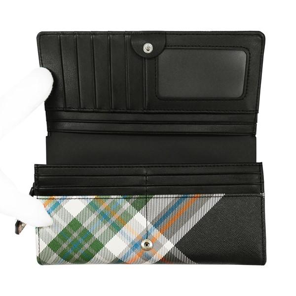 Vivienne Westwood ヴィヴィアン・ウエストウッド 長財布 DERBY イタリー製 51060025-S0012 二つ折り長財布 BIOGREEN SAFFIANO PRINTED O102 DERBYTARTANGREEN_3