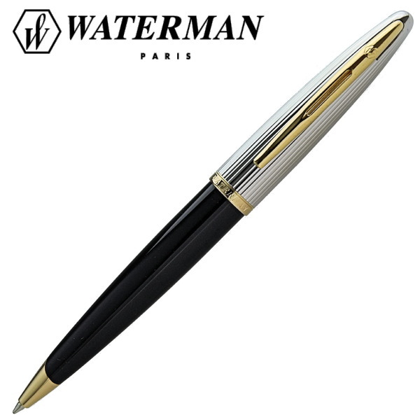 ウォーターマン ボールペン WATERMAN カレン デラックス ブラック＆シルバーGT 油性ボールペン s2228342