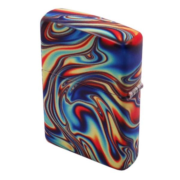 zippo ジッポー 5面加工 カラフルな渦巻 暗闇で光る GLOW IN THE DARK 48612 ネコポス便対応品_1
