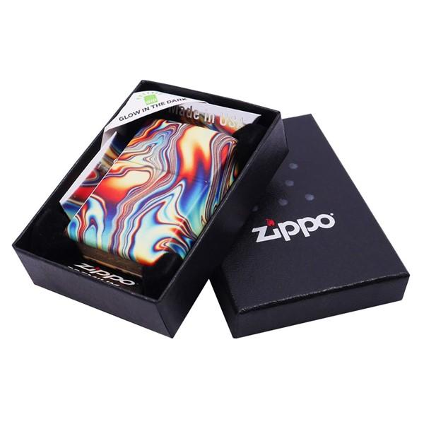 zippo ジッポー 5面加工 カラフルな渦巻 暗闇で光る GLOW IN THE DARK 48612 ネコポス便対応品_6