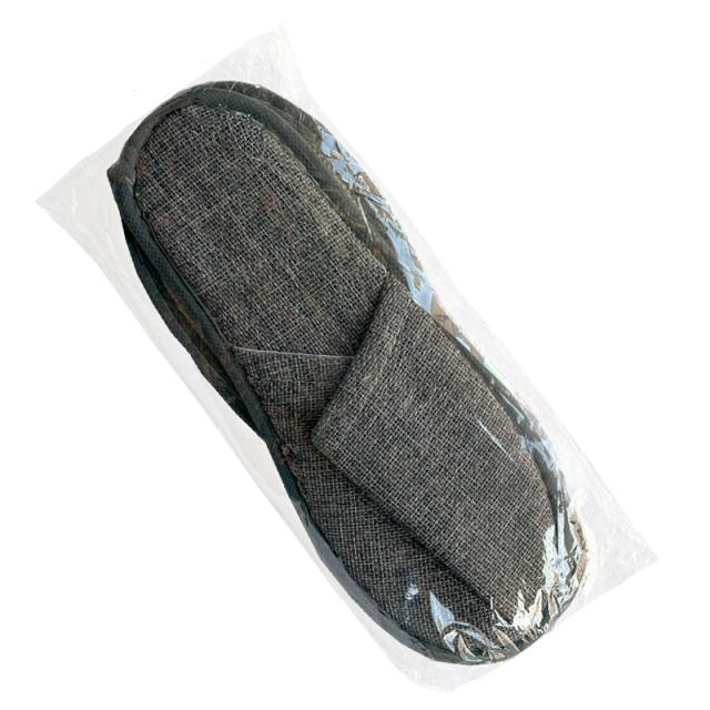 使い捨てスリッパ 100足セット 個別包装 前閉じ 個包装 23センチ〜28センチ相当(23cm〜28cm) 夏用 メンズ レディース共用 綿麻風素材 大きいサイズ 裏面不織布 高級ホテル仕様 業務用 携帯用 自宅用 来客用 学校行事用 アメニティ アメニティー 送料無料_10