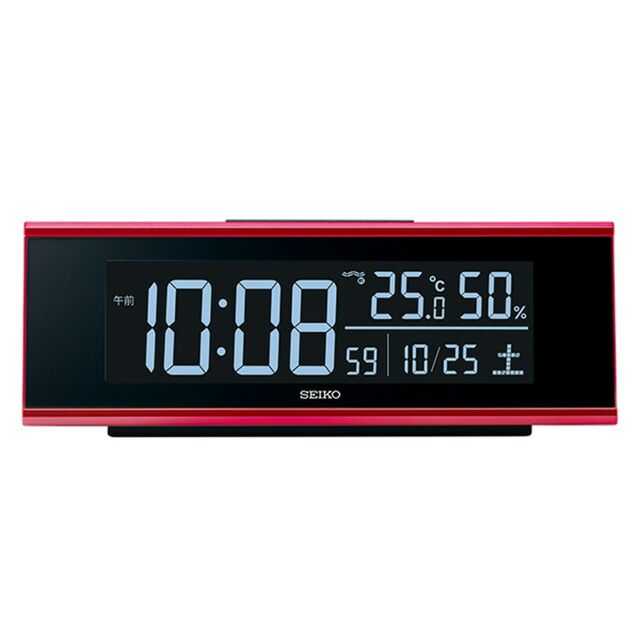 セイコー クロック DL307R DL307W 置時計 電波 デジタル SEIKO CLOCKの 