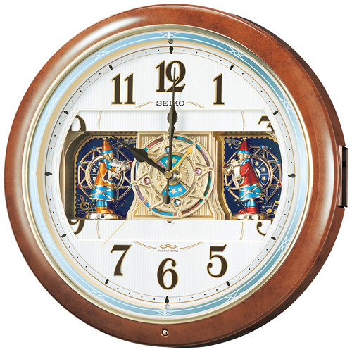 SEIKO CLOCK セイコー クロック 時計 掛け時計 ウエーブシンフォニー 電波時計 ツイン・パ からくり RE559H[4517228027314-RE559H]_1