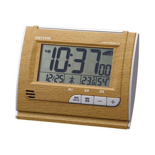 CITIZEN シチズン リズム時計工業 RHYTHM クロック 置時計 8RZ165SR07 [フィットウェーブD165] 目覚まし時計の通販は