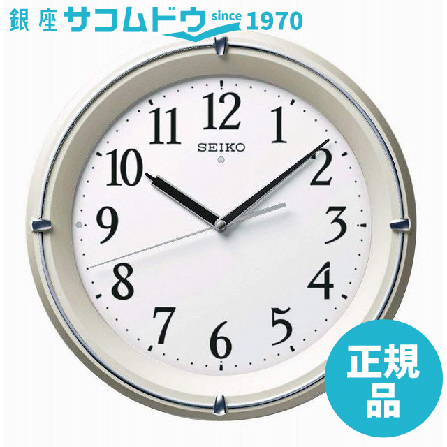 SEIKO CLOCK セイコー クロック 時計 スタンダード自動全面点灯電波掛時計(薄金) KX381S[4517228034534-KX381S]