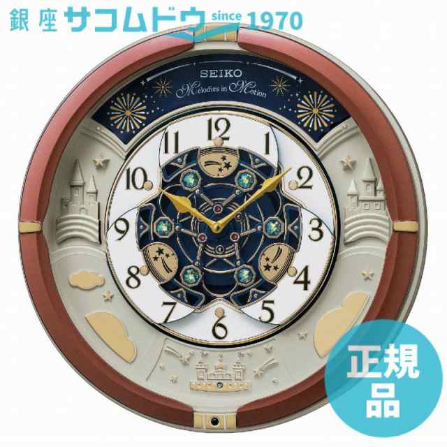 SEIKO CLOCK セイコー クロック 置き時計・掛け時計 茶メタリック アナログ からくり トリプルセレクション メロディ  ［4517228040061-RE 時計