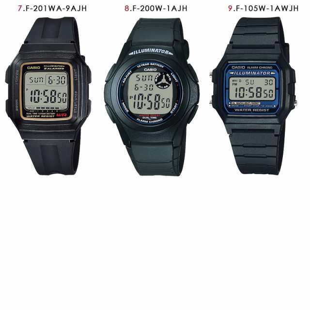 カシオ計算機 カシオ紳士腕時計デジタル F-201WA-9AJH|生活用品 生活家電・AV 時計 腕時計