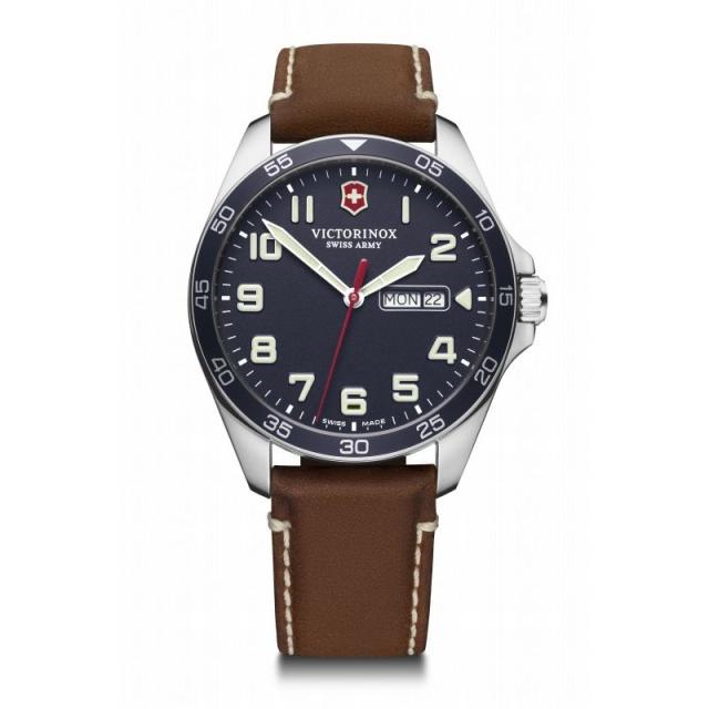 ビクトリノックス VICTORINOX FIELDFORCE フィールドフォース(ブルー) レザーストラップ (ブラウン) 241848 腕時計 メンズ_1
