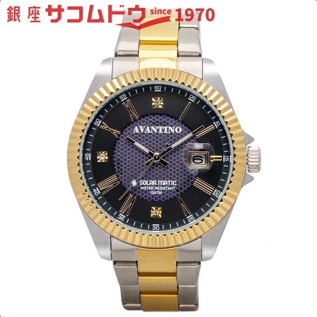 クレファー AVANTINO アバンティーノ 腕時計 アナログ メンズ ソーラー AV-AM404-BKT CREPHA