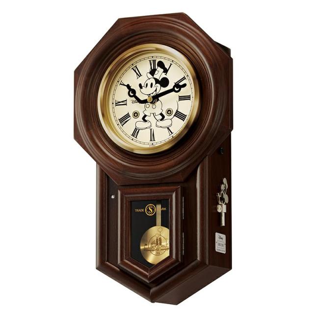セイコー クロック 掛け時計 FS805B 限定モデル 蒸気船ウィリー ミッキーマウス 振り子時計 八角尾長 SEIKO CLOCK_3