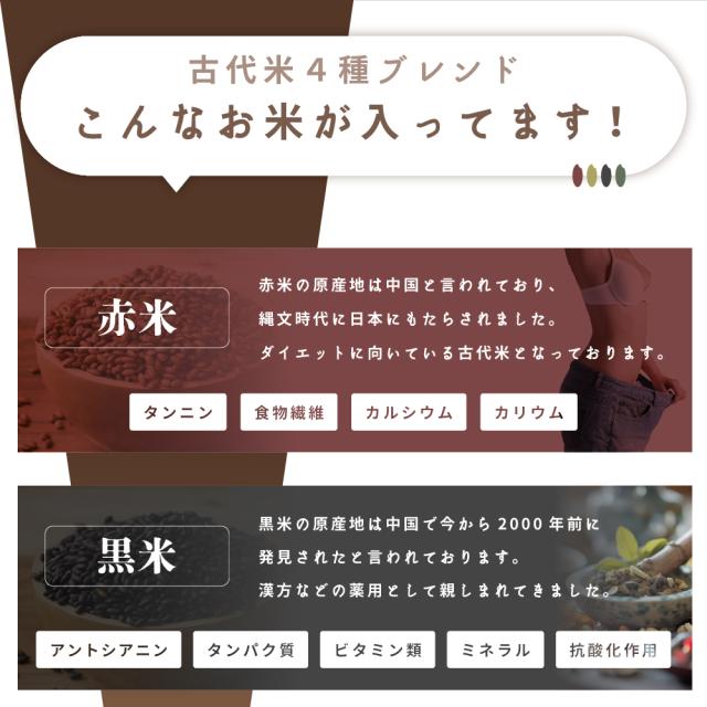 雑穀 雑穀米 国産 古代米４種ブレンド 24kg(400g×60袋) [黒米/赤米/緑米/発芽玄米] 無添加 無着色 送料無料 ダイエット食品 置き換えダイエット_3