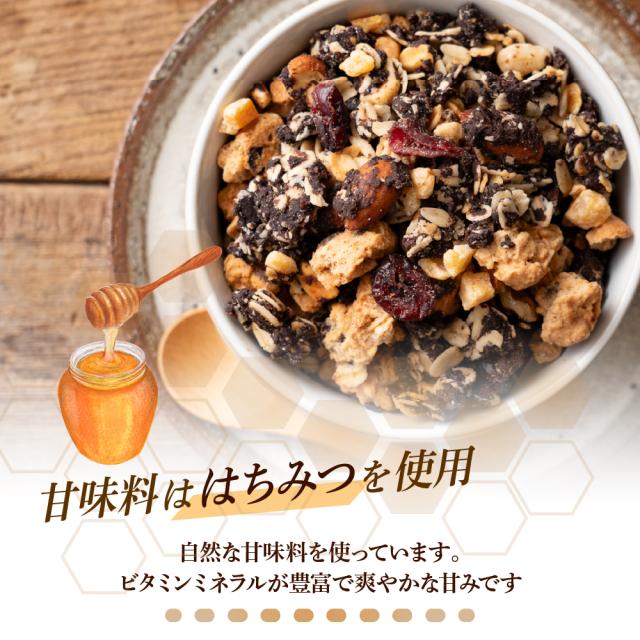 ＼ セール ／ 砂糖不使用 贅沢リッチグラノーラ 3kg(300g×10袋) 朝食 ダイエット 間食 保存料着色料0 グルテンフリー チョコグラノーラ カカオ ココア 米粉 はちみつ ナッツ ベリー オレンジピール_3