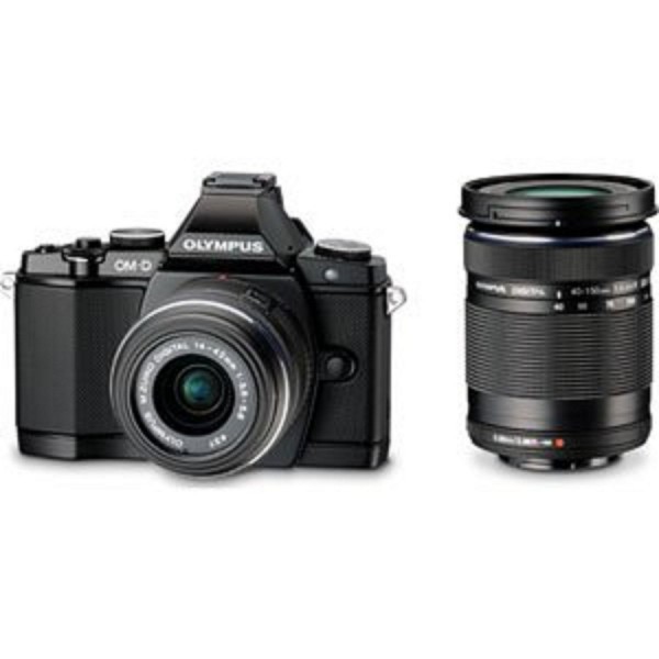 【中古　保証付 送料無料 】OLYMPUS OM-D E-M5 ダブルズームキット ミラーレス一眼 ミラーレス一眼/一眼レフカメラ/初心者/送料無料