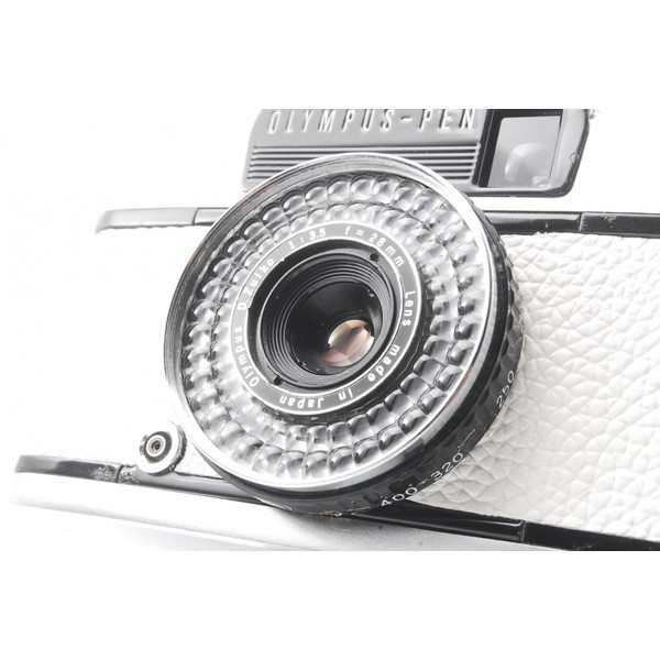 【中古】【オーバーホール済】フィルムカメラ Olympus Pen EE-3 ホワイトカスタム