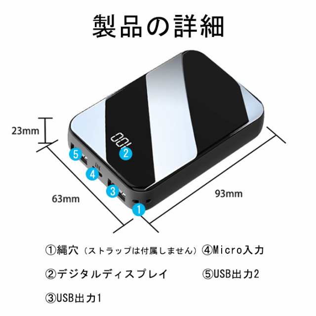 モバイルバッテリー 20000mah 大容量 モバイルバッテリー 軽量 小型