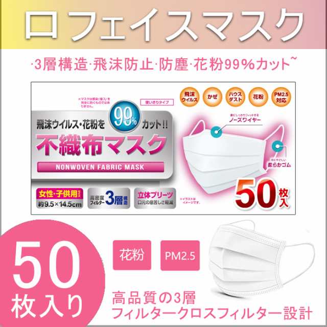 使い捨て マスク 不織布 在庫あり 三層タイプ 花粉対策 風邪対策 普通サイズ 快適 100枚入りサージカルマスク 大人用 子供用 フィルター の通販はau Pay マーケット モダニク