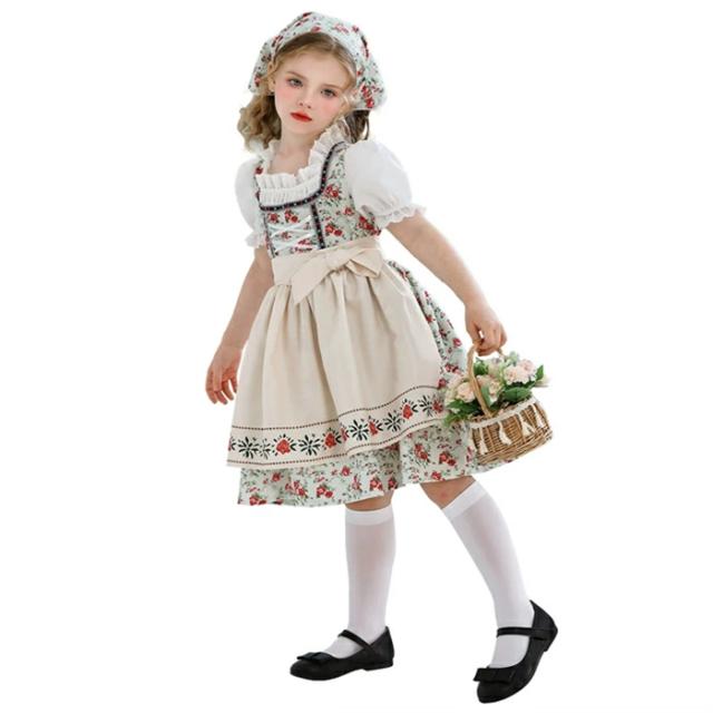 送料無料 ハロウィン 仮装 コスプレ 子供 ガール キッズ ドイツ 民族