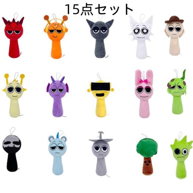 送料無料 sprunki incredibox スプランキー ぬいぐるみ 子供 15点セット クリスマス 音楽ゲーム プレゼントに最適 ギフト 萌えグッズ かわいい 部屋飾り 子供 大人 誕生日 クリスマス プレゼント 5,933円