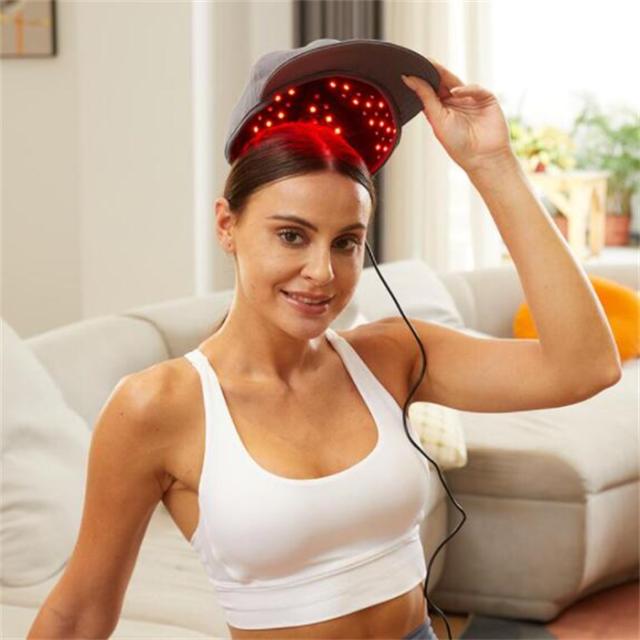 送料無料】【一年間保証】育毛キャップ 赤色 led 育毛 110pcsランプ