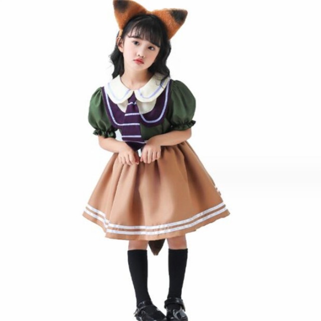 ハロウィン コスプレ かわいいウサギ警察ワンピースセット キツネワンピースセット