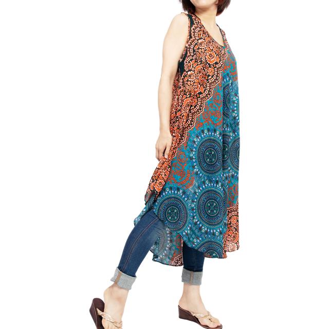 エスニック ワンピース ノースリーブ 3カラー レディース エスニックファッション アジアンファッション ワンピ フレア オリエンタル 体の通販はau Pay マーケット アジア雑貨ガネーシャ