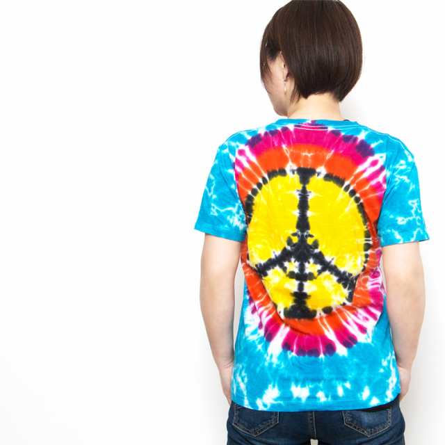 タイダイ Tシャツ ピースマーク レインボー Edm ファッション ネオンカラー Boho コーデ パリピ ファッション フェス ファッションの通販はau Pay マーケット アジア雑貨ガネーシャ