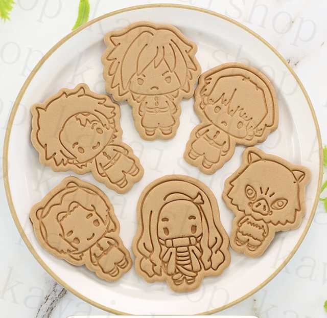 製菓用品 製菓グッズ お菓子作り 鬼滅の刃 風 キャラクター 体あり クッキー型 Plaスタンプ抜き型 キッチン用品 6個セット の通販はau Pay マーケット かわい商店