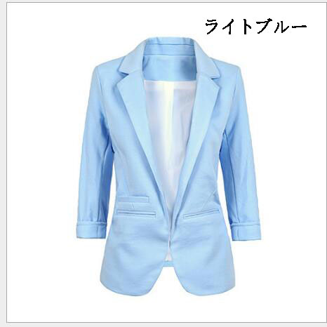 レディーススーツジャケット 七分袖フォーマルカーディガン レディース テーラードジャケットol通勤カラフル二点送料無料の通販はau Pay マーケット Grandir