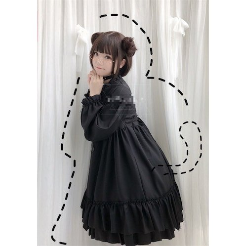 二点送料無料ゴスロリ ロリータファッション ワンピース 黒 ドレス ロリィタ 半袖 長袖 膝丈 Lolita コスプレ 魔女 ゆめかわいい 可愛い の通販はau Pay マーケット Grandir