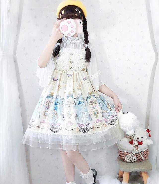 半額品 小林ショップシフォン ブラウス ロリータ ワンピース