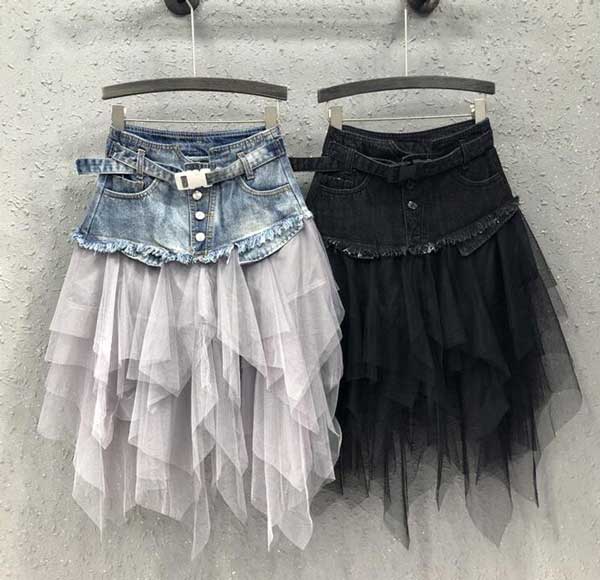 デニムスカート チュールスカート ミニデニムスカート 膝丈ボリュームチュールスカート 切替 Aライン ダメージ加工 ベルト付二点の通販はau Pay マーケット Grandir デニムスカート チュールスカート ミニデニムスカート 膝丈ボリュームチュールスカート 切替 Aライン ダメージ加工 ベルト付二点の通販はau Pay マーケット Grandir