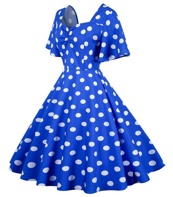 ワンピース ダンス衣装 水玉柄 夏ワンピ フランス風ドレス フリルドレス 大きい裾 文化祭 学園祭 イベント 体育祭 海旅行衣装 ハロウィの通販はau Pay マーケット Grandir