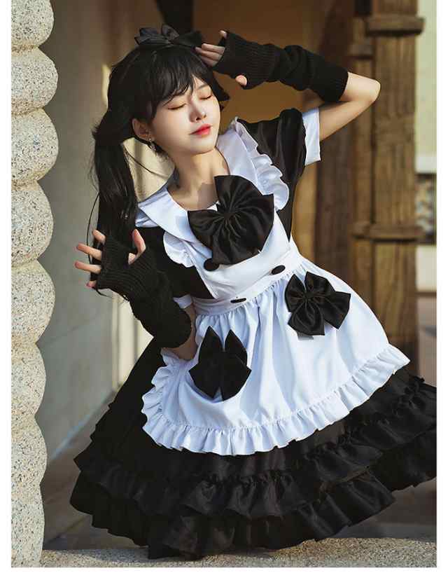 メイド服　コスプレ　ロリータ　ゴスロリ　ワンピース　ハロウィン　仮装　衣装