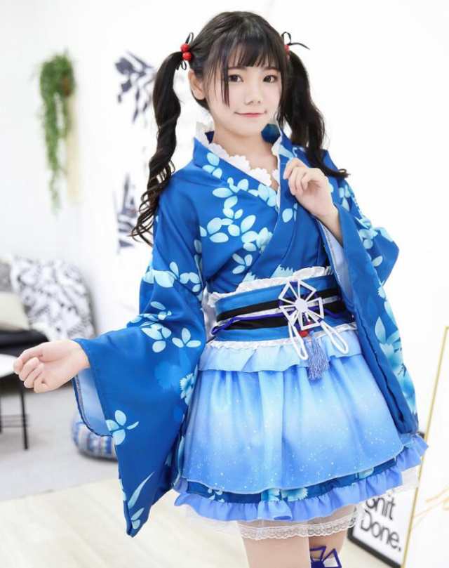 営業 コスプレ 衣装 浴衣 花柄ミニ丈着物セット セクシー 悩殺 かわいい レディース