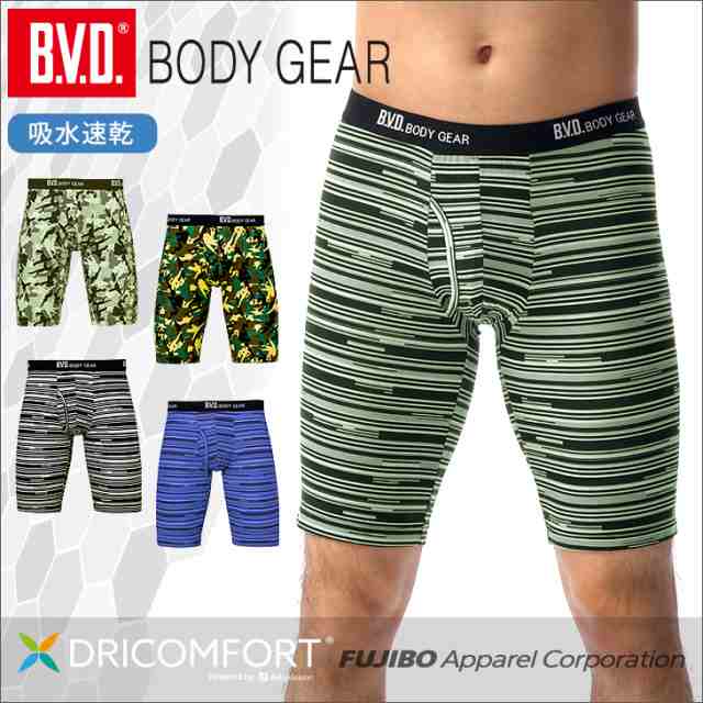 ロングボクサーパンツ M L Ll B V D Body Gear 吸水速乾 プリント