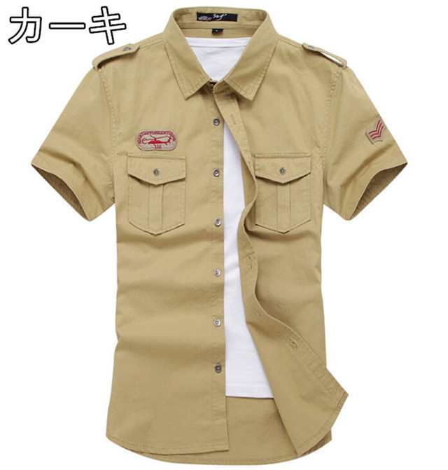 メンズ シャツ 半袖 カジュアルシャツ 半袖シャツ ミリタリーシャツ 3色 M 5xlの通販はau Pay マーケット Sakura Store