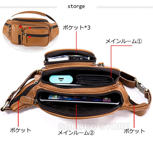 ポイント増量中！ウエストバッグ ウエストポーチ ショルダーバッグ 腰