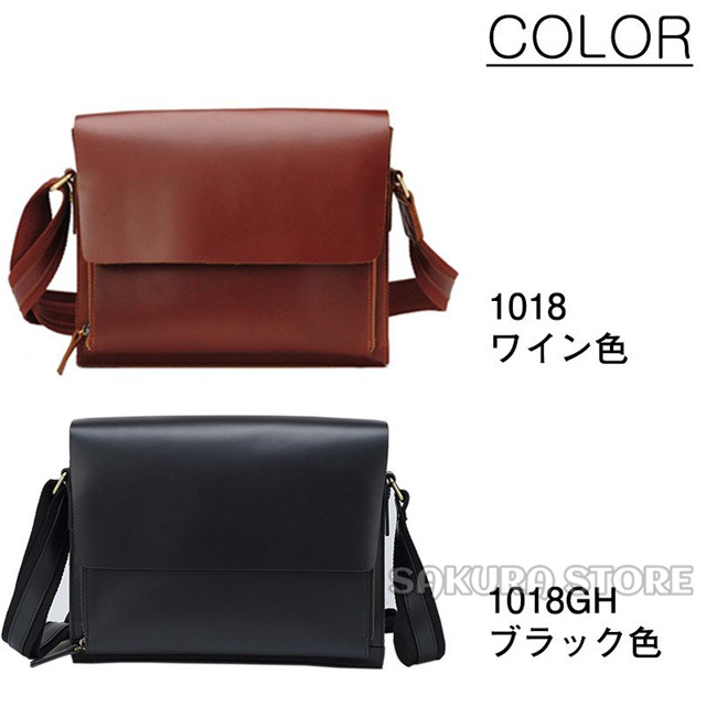 ショルダーバッグ メンズ 本革 A4 斜めがけ おしゃれ ワインカラー ブラック 2色 ショルダーバッグ メンズ 本革 A4 斜めがけ おしゃれ ワインカラー