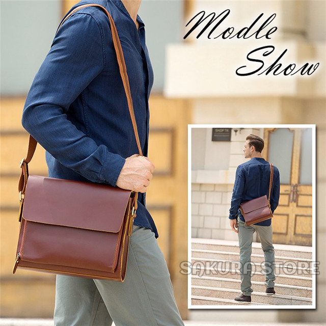 ショルダーバッグ メンズ 本革 A4 斜めがけ おしゃれ ワインカラー ブラック 2色 ショルダーバッグ メンズ 本革 A4 斜めがけ おしゃれ ワインカラー